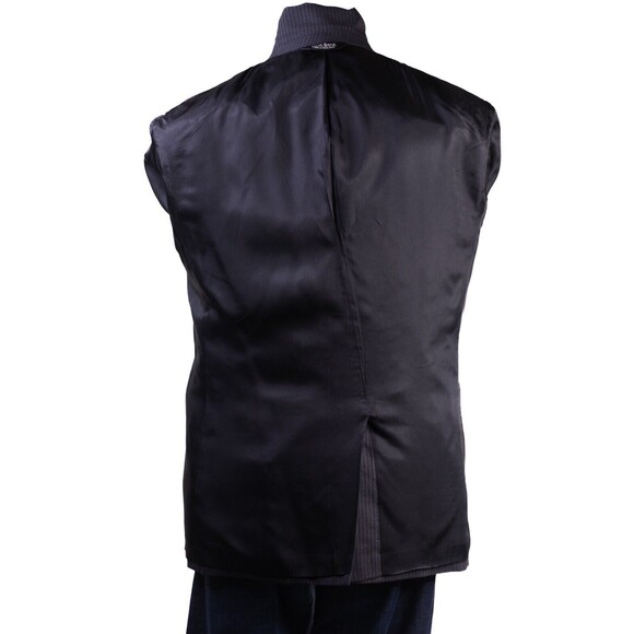 JOS. A. BANK Men's Blazer Jacket Size 40R 100% Wool Striped Black 2-Button - Picture 11 of 12